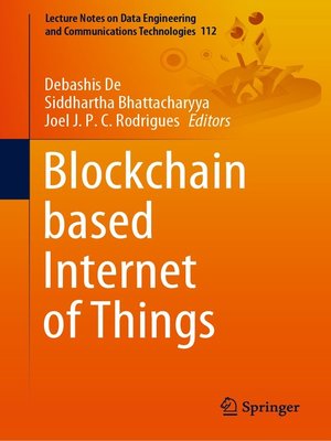 cover image of Blockchain based Internet of Things